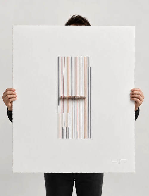 Smile of Africa — the artwork shown at its real physical size (56 × 76 cm)
